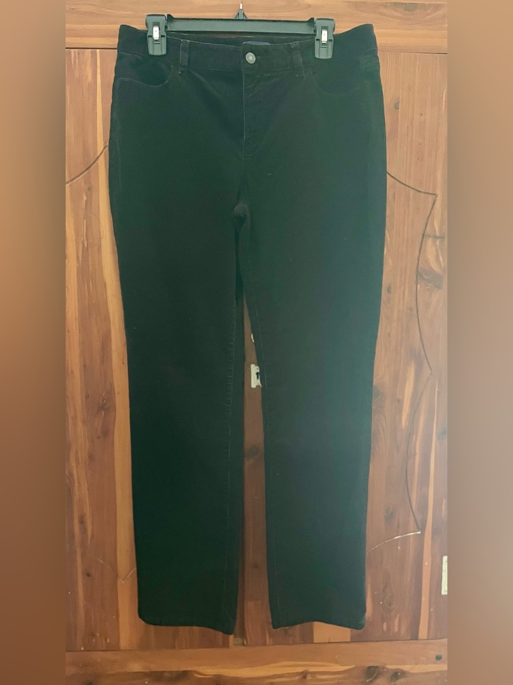 Vintage Talbots Women’s Black Corduroy Straight-Leg Pants Size 10P - Picture 1 of 4